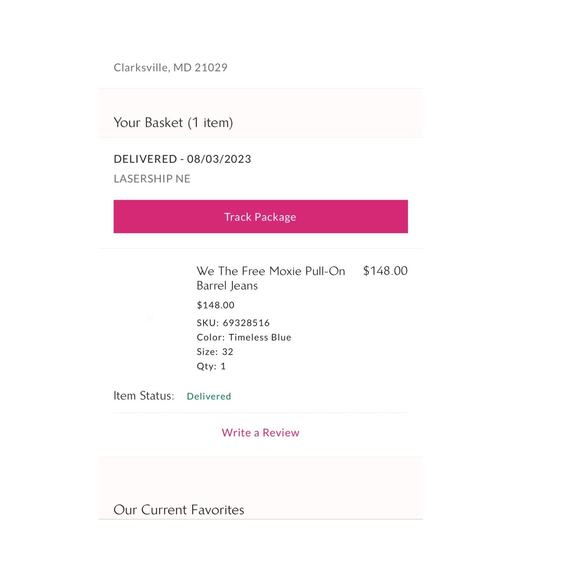 Free People We The Free Barrell Jeans Timeless Blue Size 32 Regular - Picture 7 of 7